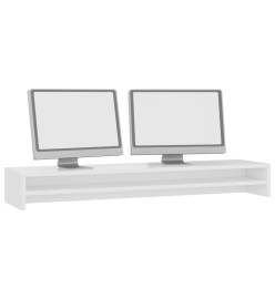 Support de moniteur Blanc brillant 100 x 24 x 13 cm Aggloméré