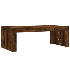 Table basse chêne fumé 102x50x36 cm bois d'ingénierie