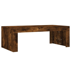 Table basse chêne fumé 102x50x36 cm bois d'ingénierie