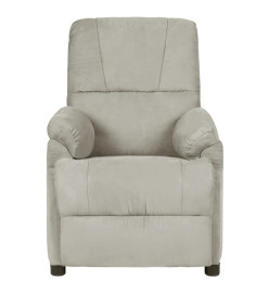 Fauteuil inclinable Gris clair Similicuir daim