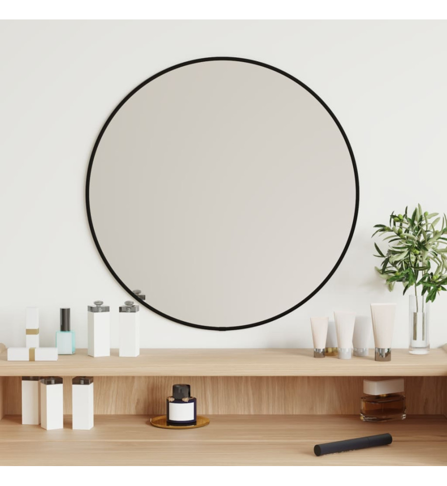 Miroir mural Noir Ø 50 cm Rond