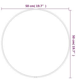 Miroir mural Noir Ø 50 cm Rond