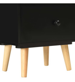 Tables de chevet 2 pcs Noir 40 x 30 x 50 cm Pin massif