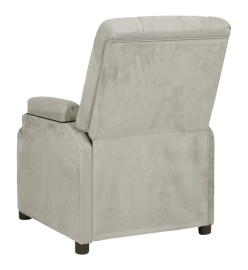 Fauteuil inclinable électrique Gris clair Similicuir daim