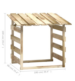 Pergola avec toit 100x90x100 cm Bois de pin imprégné