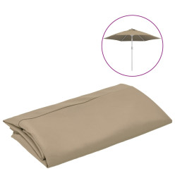 Tissu de remplacement pour parasol d'extérieur Taupe 300 cm