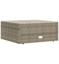 Salon de jardin 9 pcs avec coussins Gris Résine tressée