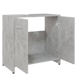 Armoire de salle de bain Gris béton 60x33x61 cm Aggloméré