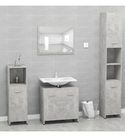 Armoire de salle de bain Gris béton 60x33x61 cm Aggloméré