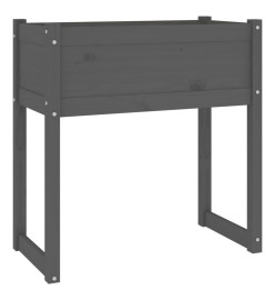 Jardinière Gris 78x40x81 cm Bois massif de pin