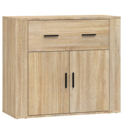 Buffet Chêne sonoma 80x33x70 cm Bois d'ingénierie