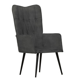 Chaise à oreilles Noir Toile