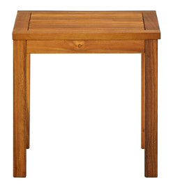 Chaise longue avec table Bois d'acacia solide et textilène