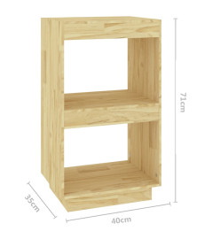 Bibliothèque 40x35x71 cm Bois de pin massif
