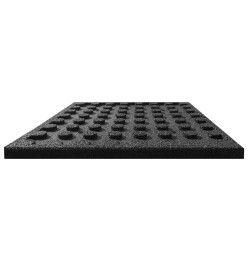 Carreaux de protection antichoc 18pcs Caoutchouc 50x50x3cm Noir