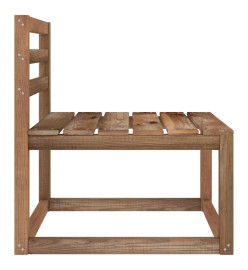 Canapés centraux palette de jardin 2 pcs Marron Pin imprégné