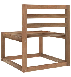Canapés centraux palette de jardin 2 pcs Marron Pin imprégné