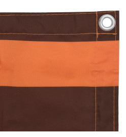 Écran de balcon Orange et marron 120x500 cm Tissu Oxford