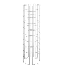 Poteau à gabion circulaire Acier galvanisé Ø30x100 cm