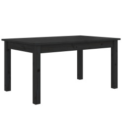 Table basse Noir 80x50x40 cm Bois massif de pin