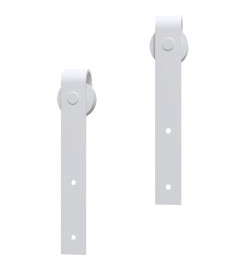 Kit de quincaillerie de porte coulissante 200 cm Acier Blanc