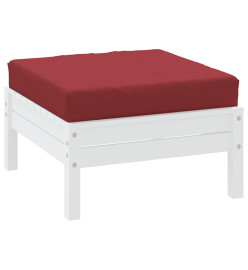 Coussin de palette rouge bordeaux tissu oxford