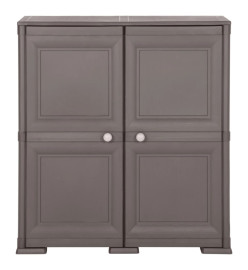 Armoire en plastique 79x43x85,5 cm Design de bois Gris