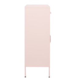 Armoire de rangement Rose 80x35x101,5 cm Acier