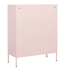 Armoire de rangement Rose 80x35x101,5 cm Acier