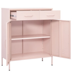 Armoire de rangement Rose 80x35x101,5 cm Acier