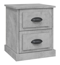 Table de chevet gris béton 39x39x47,5 cm bois d'ingénierie