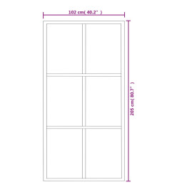 Porte coulissante Verre ESG et aluminium 102x205 cm Noir