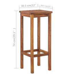 Table et chaises de bar 3 pcs Bois d'acacia massif