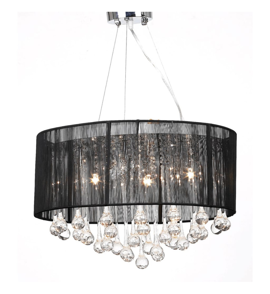 Lustre avec 85 cristaux Noir