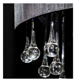 Lustre avec 85 cristaux Noir