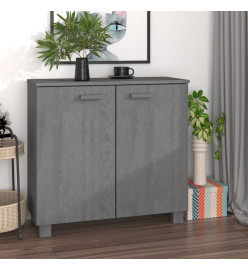 Buffet HAMAR Gris foncé 85x35x80 cm Bois massif de pin