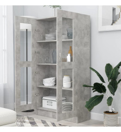 Armoire à vitrine Gris béton 82,5x30,5x150 cm Aggloméré