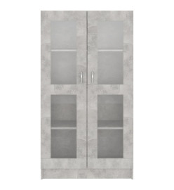 Armoire à vitrine Gris béton 82,5x30,5x150 cm Aggloméré