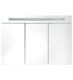 Armoire de salle de bain à miroir LED 88x13x62 cm