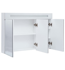 Armoire de salle de bain à miroir LED 88x13x62 cm