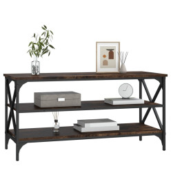 Meuble TV Chêne fumé 100x40x50 cm Bois d'ingénierie