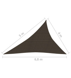 Voile d'ombrage 160 g/m² Marron 4x5x6,8 m PEHD