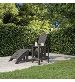 Table de jardin Adirondack Anthracite 38x38x46 cm PEHD