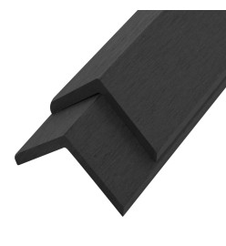 Cornière de terrasse 5 pcs WPC 170 cm Noir