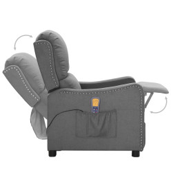 Fauteuil de massage Gris clair Tissu