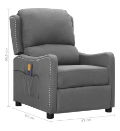 Fauteuil de massage Gris clair Tissu