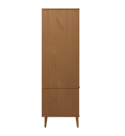 Garde-robe MOLDE Marron 90x55x175 cm Bois massif de pin