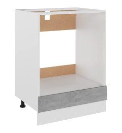 Armoire à four Gris béton 60x46x81,5 cm Aggloméré