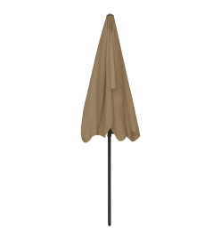 Parasol de plage taupe 200x125 cm