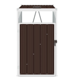 Abri de poubelle Marron 72x81x121 cm Acier